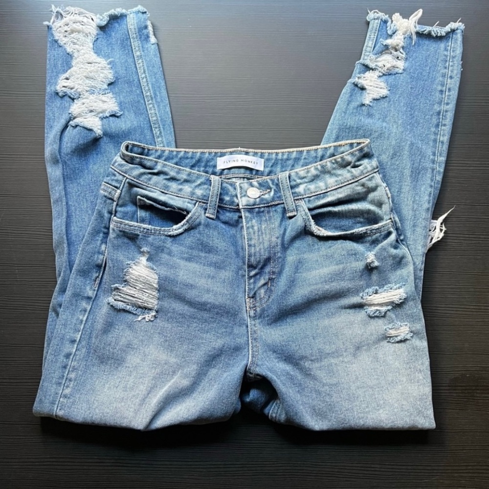 Flying Monkey Distressed Jeans